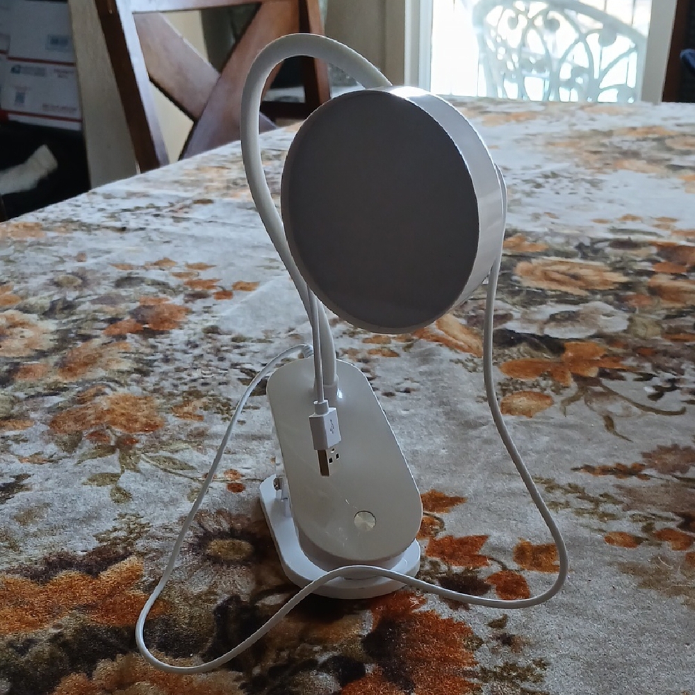 White LED Desk Lamp with USB Port
